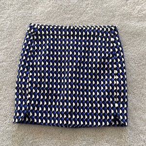 J. Crew Hunter Geometric Print Fall/Winter Scallop Hem Mini Skirt - Size 0